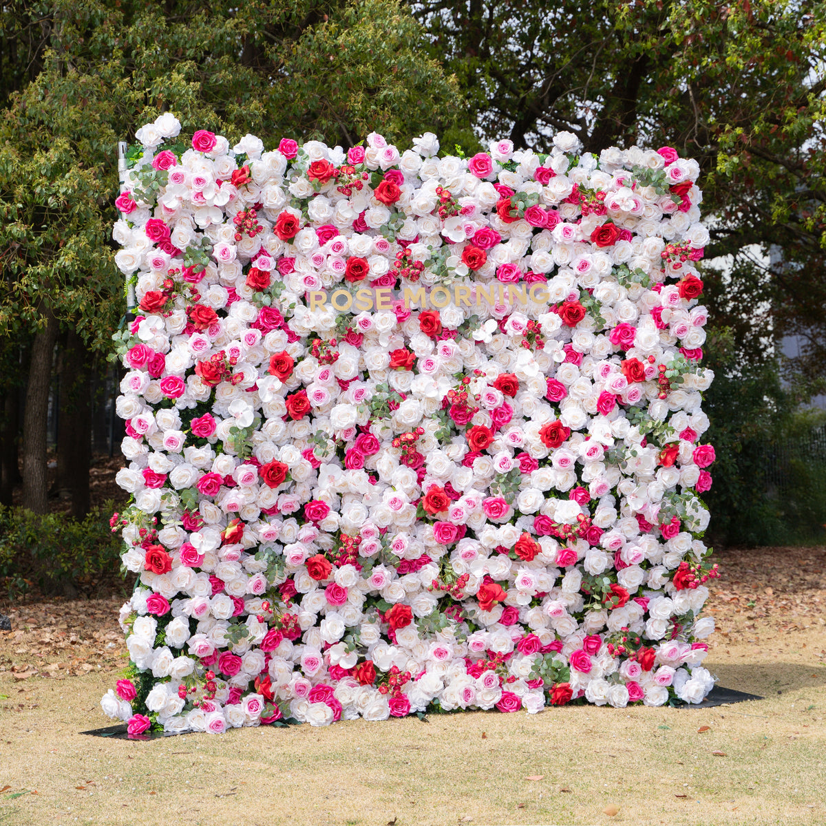 Tami ：5D Fabric Artificial rolling up curtain flower wall (Ready to ship-Only USA)