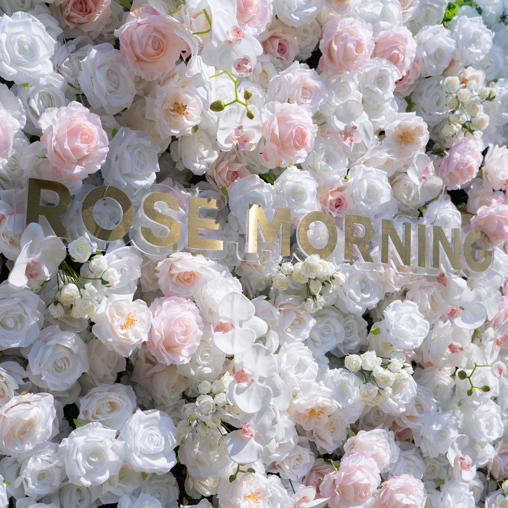 Tiara：5D Fabric Artificial rolling up curtain flower wall