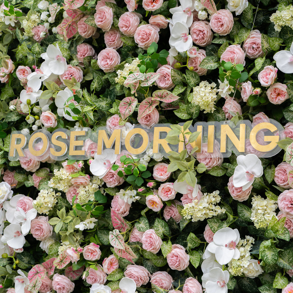 Tori：5D Fabric Artificial rolling up curtain flower wall