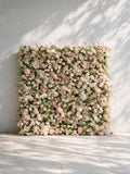 Cashmere：2026 Luxury 5D White & Pink Floral Wall with Greenery Roll-Up Backdrop for Rustic Garden Weddings