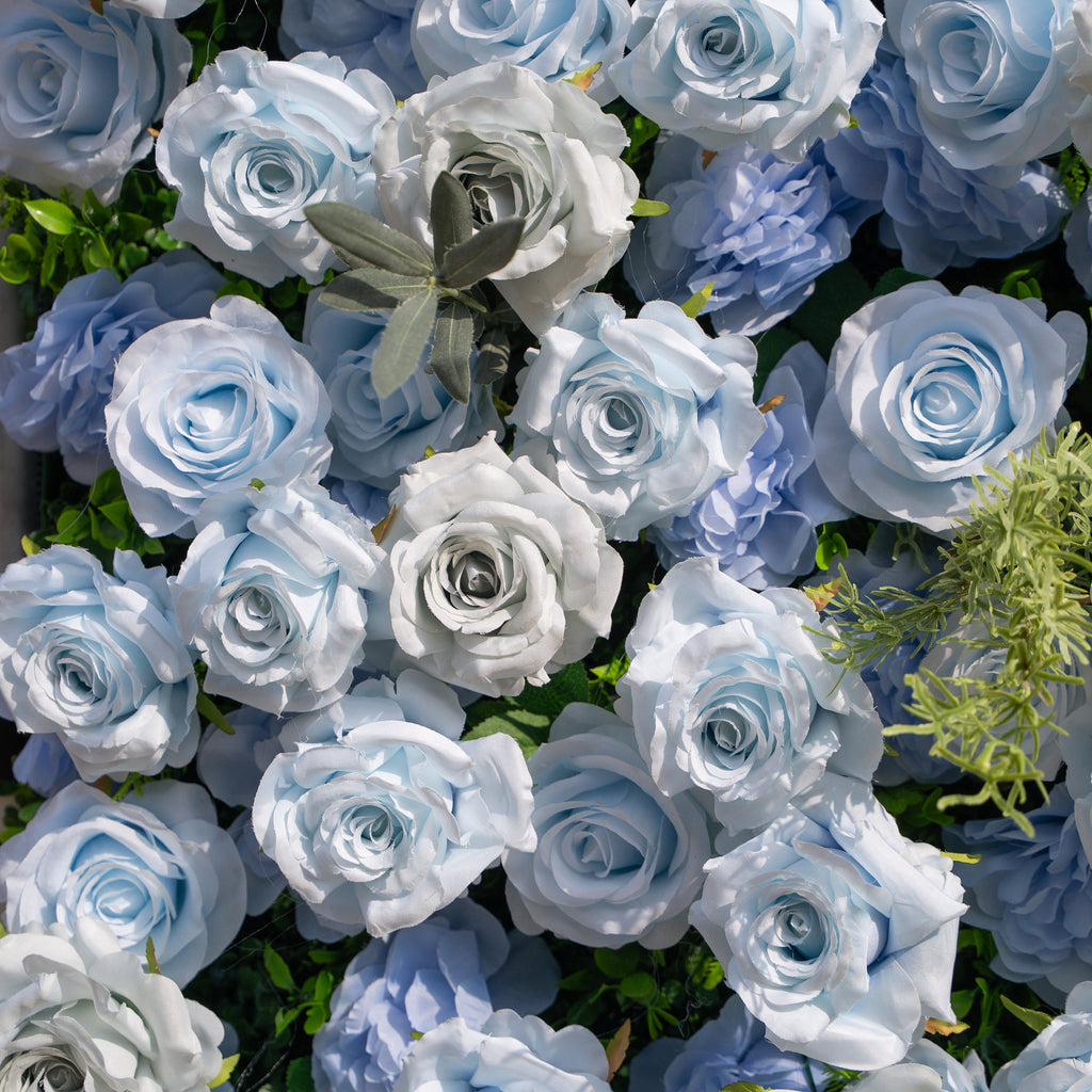 Vesper: 3D Blue & Dusty Rose Wall | Premium Roll-Up Fabric Backdrop for Events