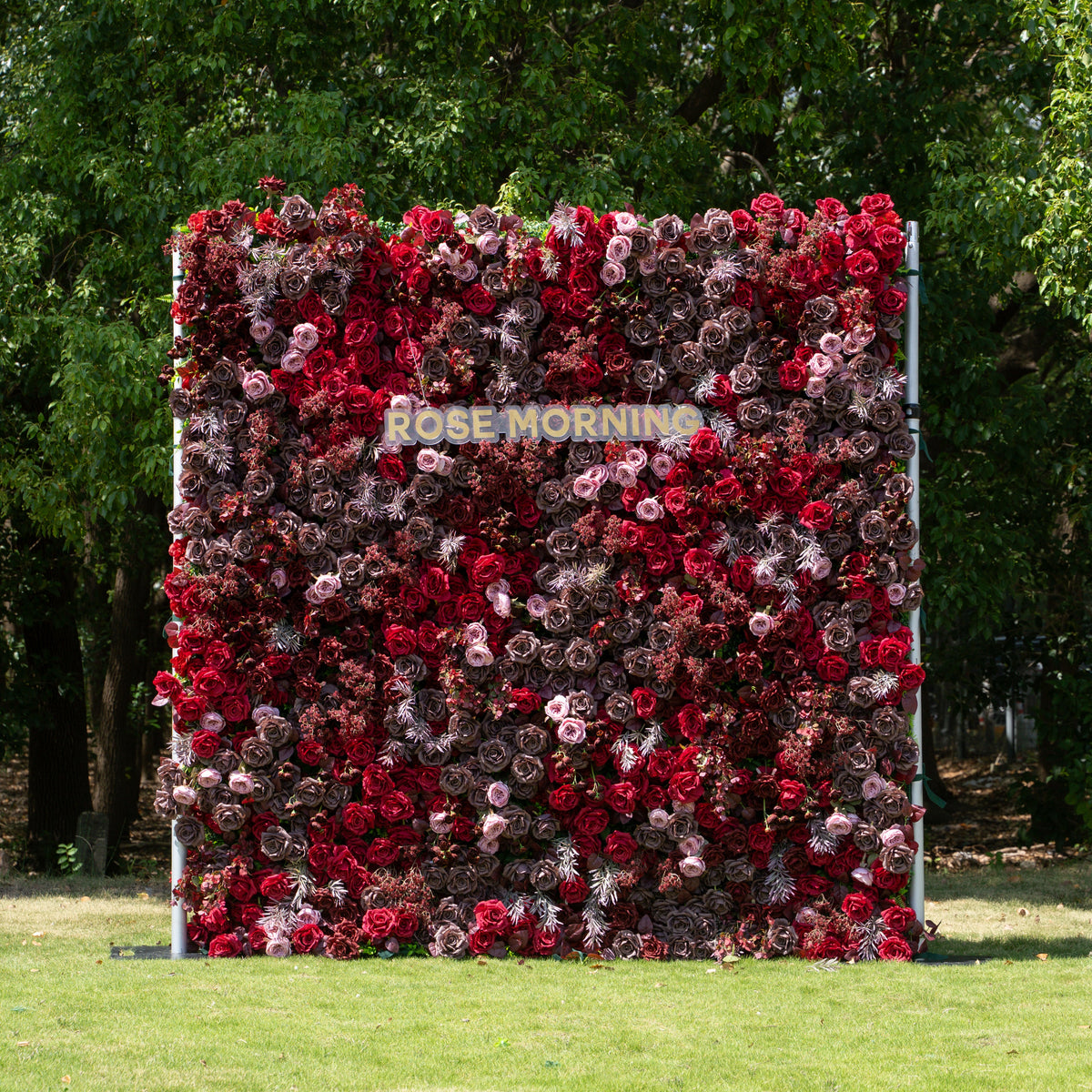 {Holiday Special} Vino：5D Fabric Artificial zip up curtain flower wall 8ft*8ft (Ready to ship-Only USA)