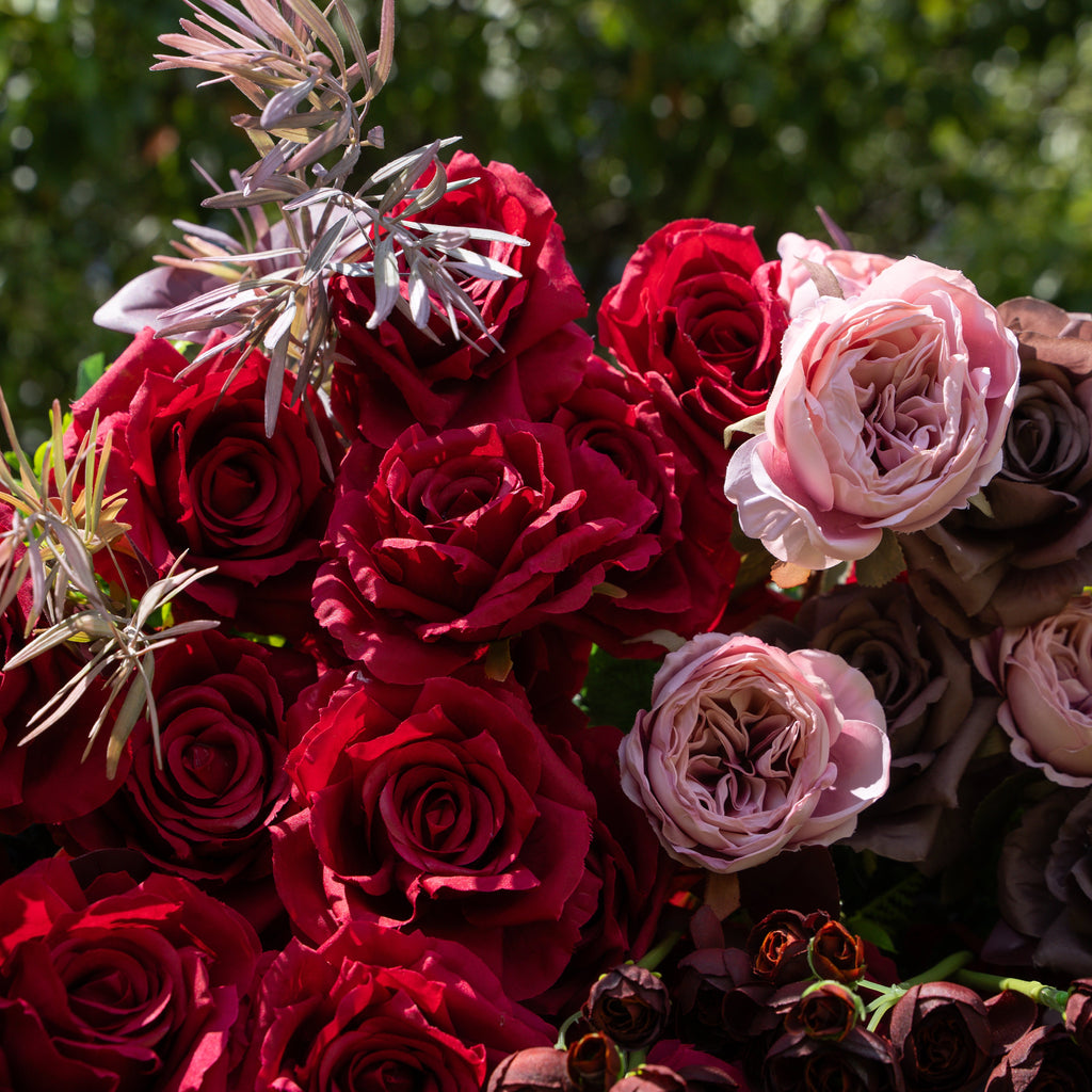 {Holiday Special} Vino：5D Fabric Artificial zip up curtain flower wall 8ft*8ft (Ready to ship-Only USA)