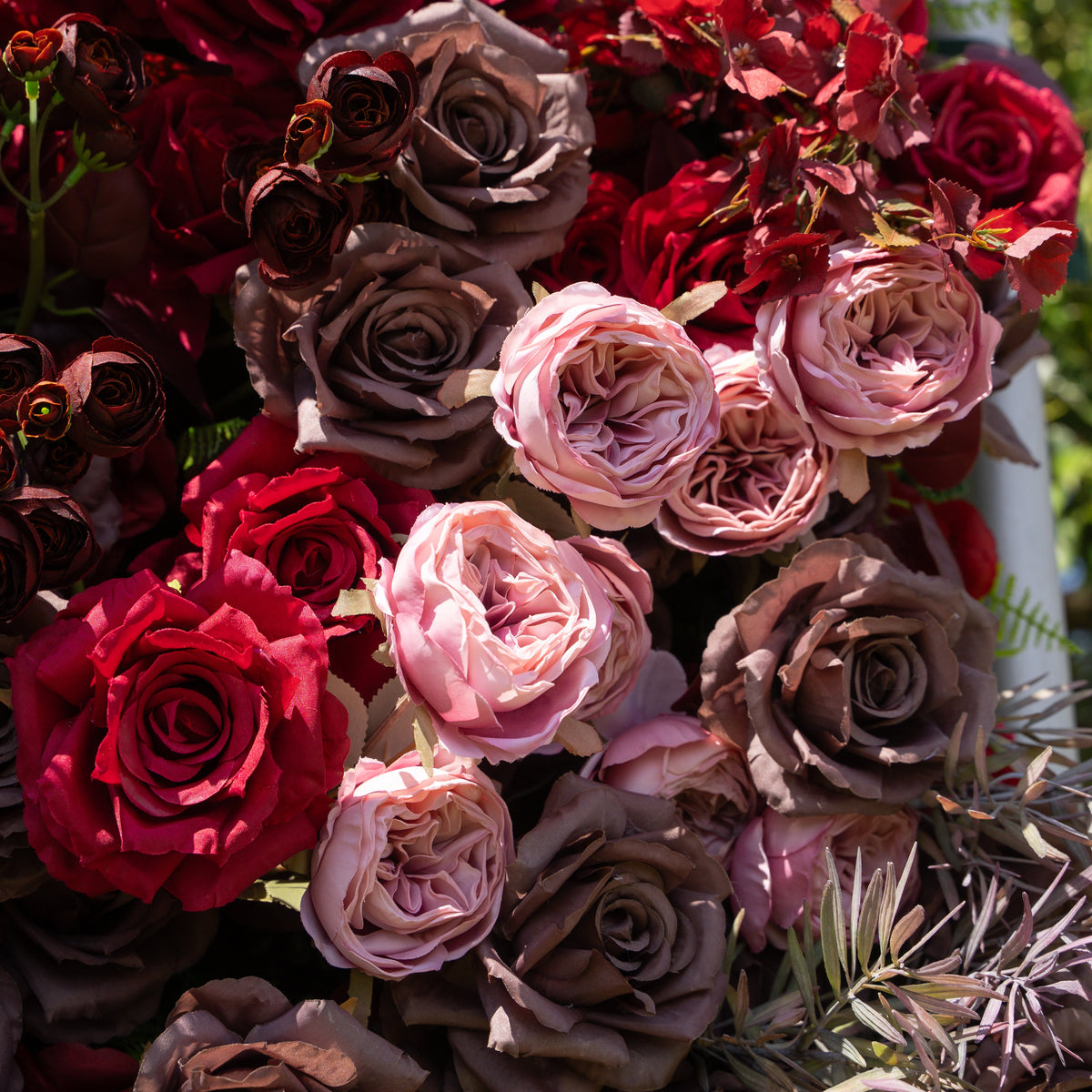 {Holiday Special} Vino：5D Fabric Artificial zip up curtain flower wall 8ft*8ft (Ready to ship-Only USA)