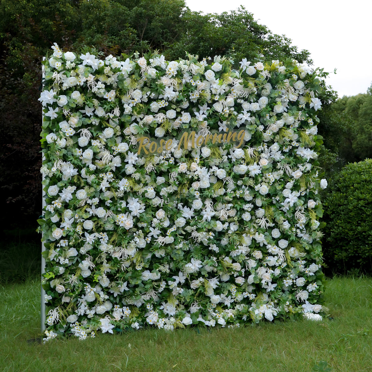 Willow：5D Fabric Artificial rolling up curtain flower wall