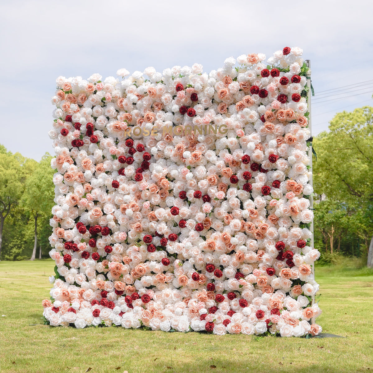 Yvette - 5D Fabric Roll Up Flower Wall for Wedding Party Event Backdrop Decoration