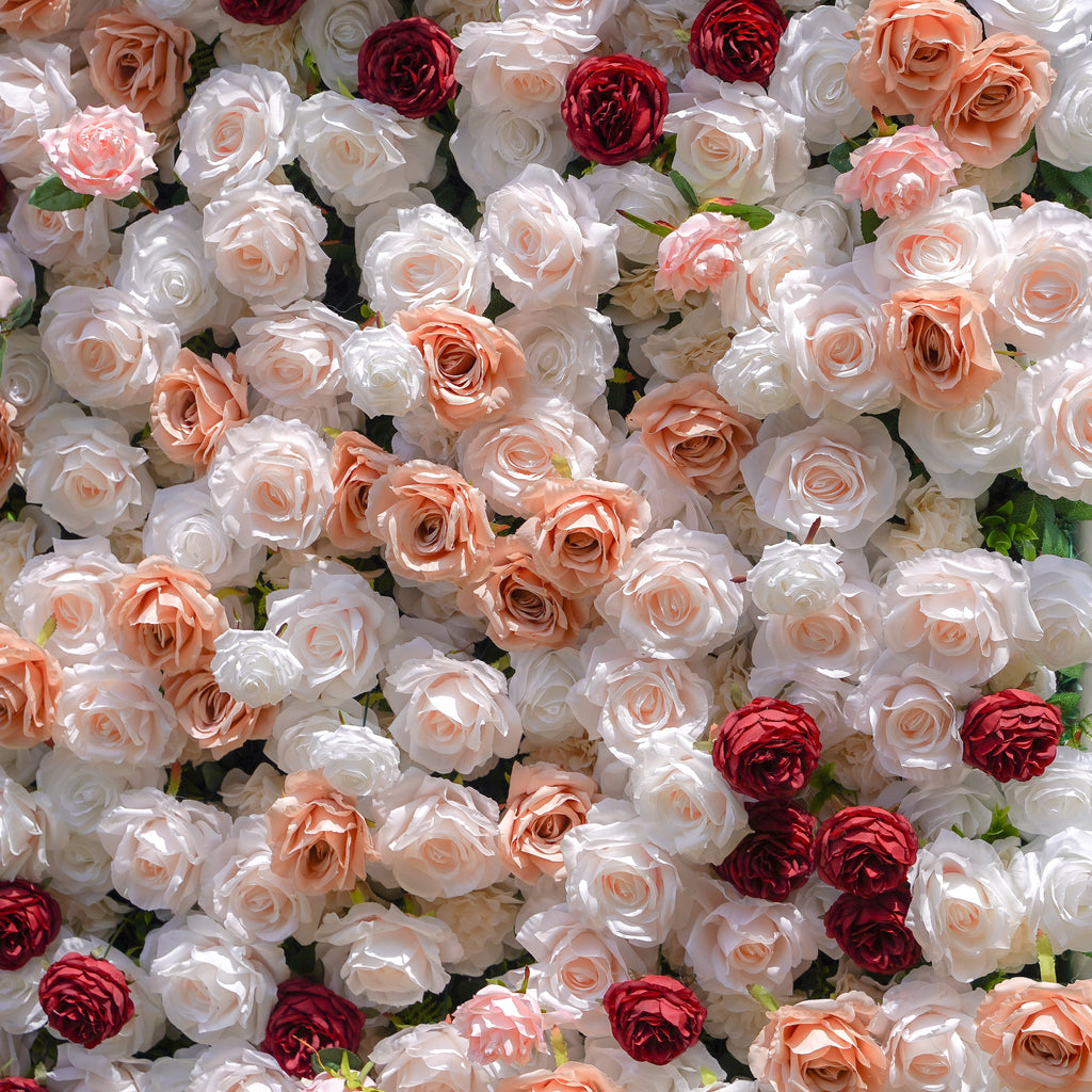 Yvette - 5D Fabric Roll Up Flower Wall for Wedding Party Event Backdrop Decoration