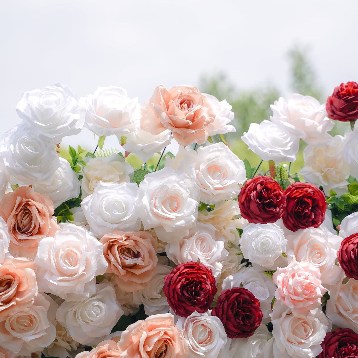 Yvette - 5D Fabric Roll Up Flower Wall for Wedding Party Event Backdrop Decoration