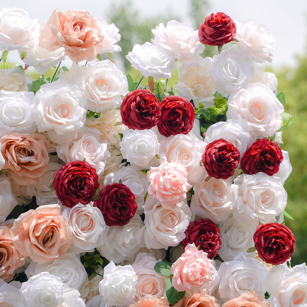 Yvette - 5D Fabric Roll Up Flower Wall for Wedding Party Event Backdrop Decoration